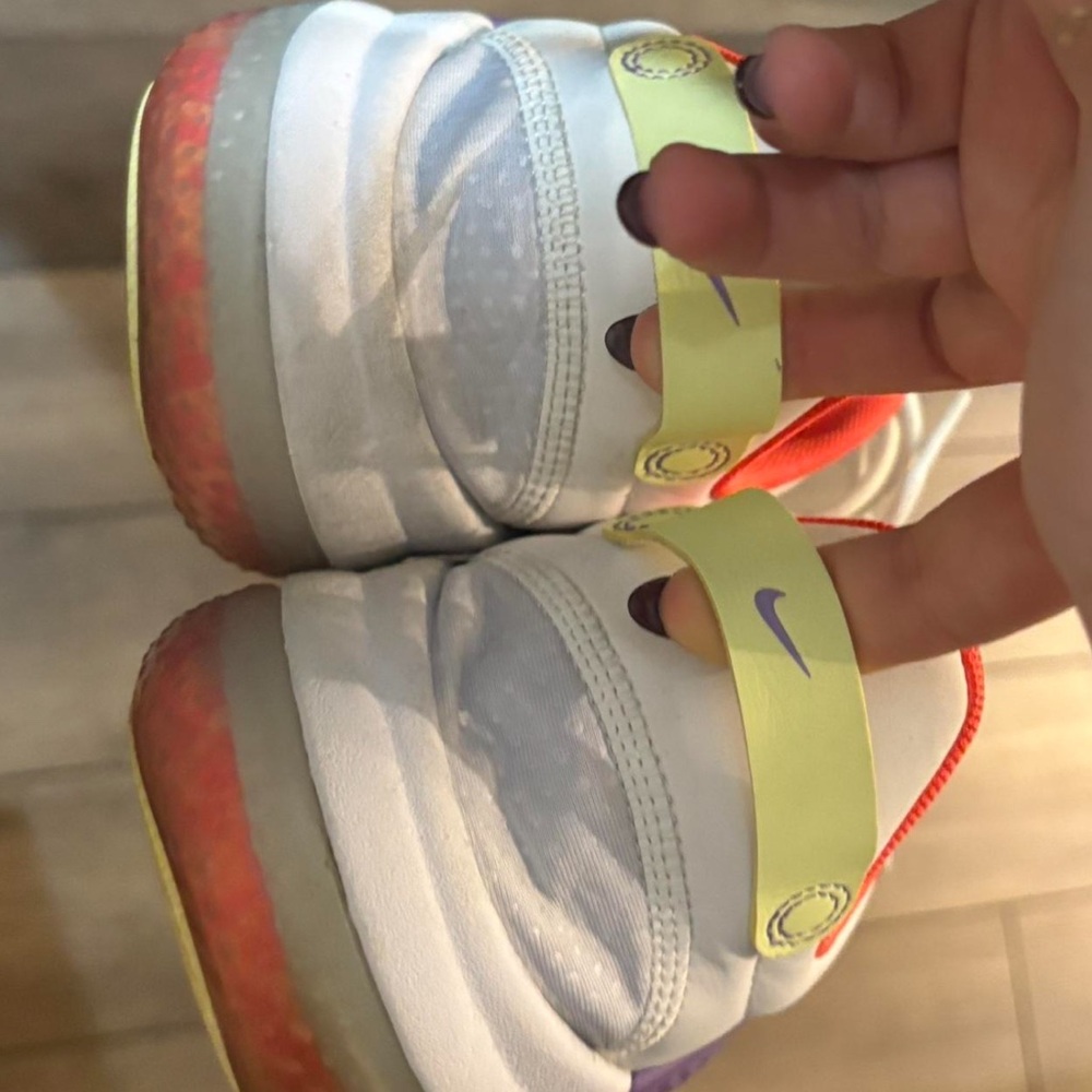 Nike White and Yellow Athletic Shoes
